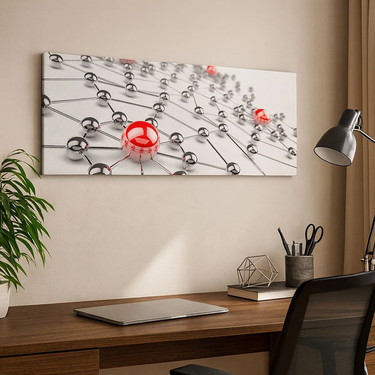 Lærredstryk - Billede på lærred - Sølvnet - 100x40 cm