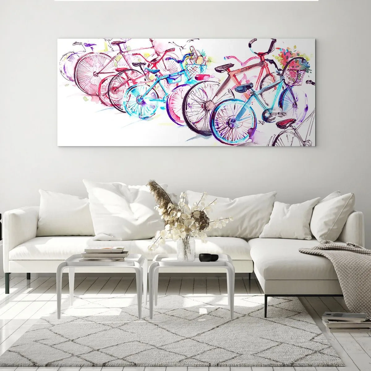 Billede på glas - Antimoto klubmøde - 90x30 cm