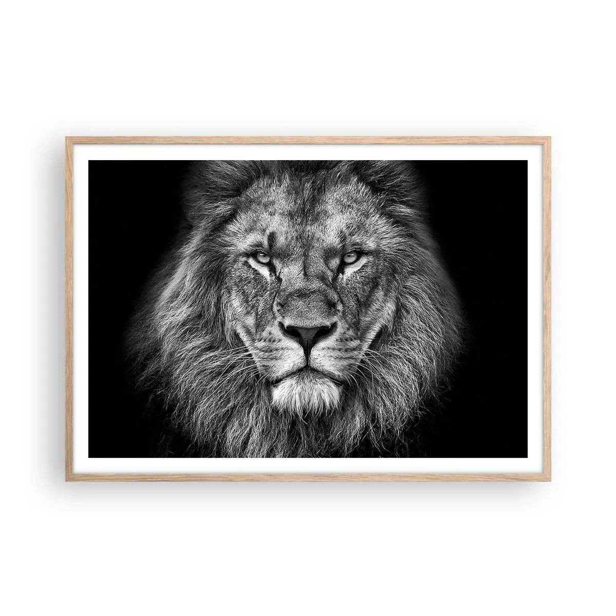 Plakat i ramme af lyst egetræ - I kroningsklædning - 100x70 cm