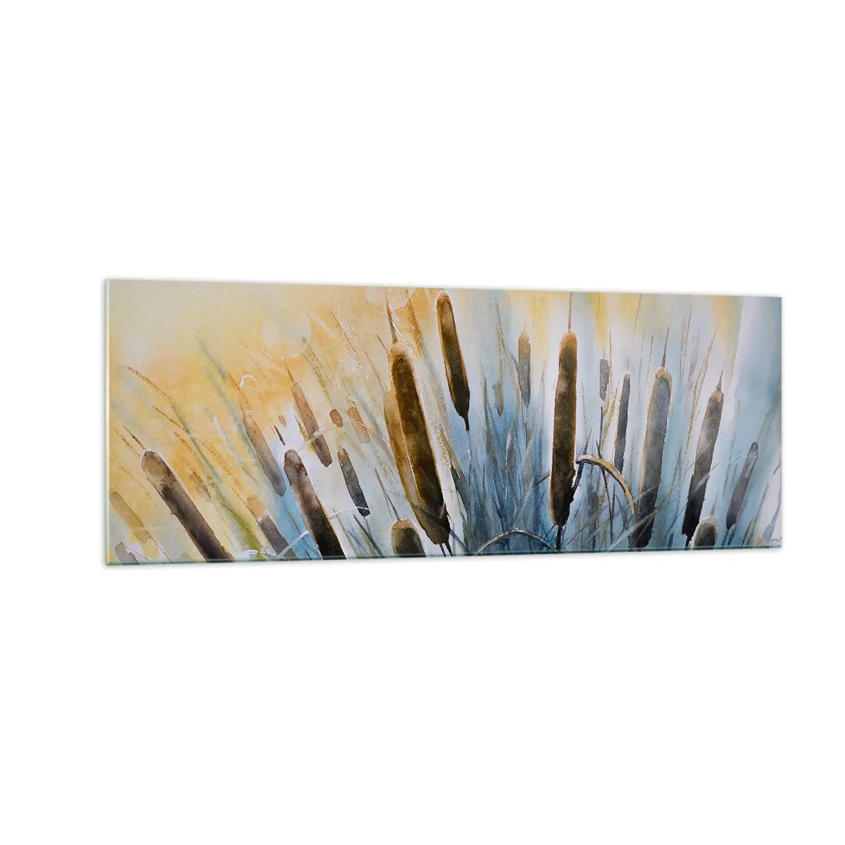 Billede på glas - Vandets kulde, solens varme - 140x50 cm