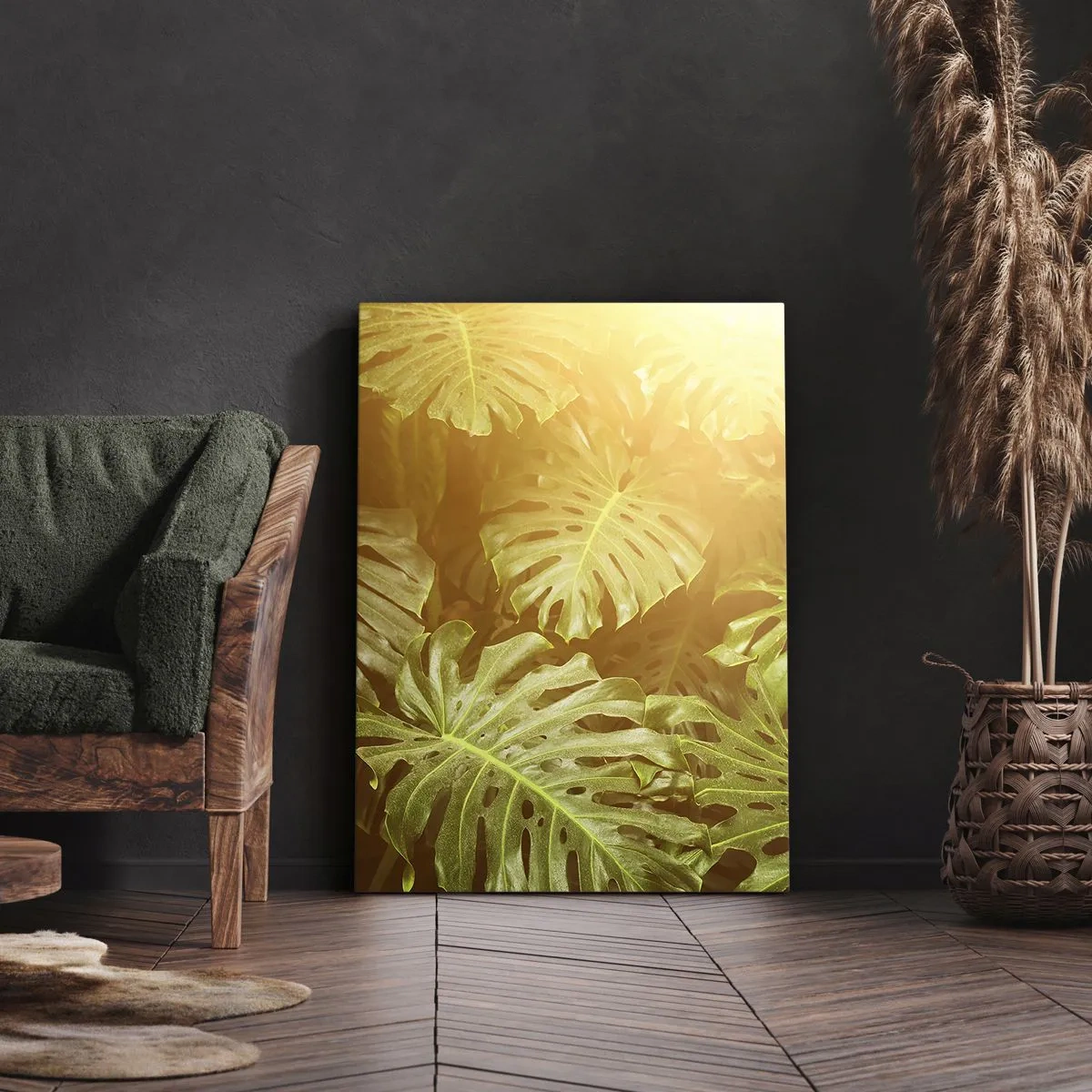 Lærredstryk - Billede på lærred - Træd ind i det grønne... - 50x70 cm