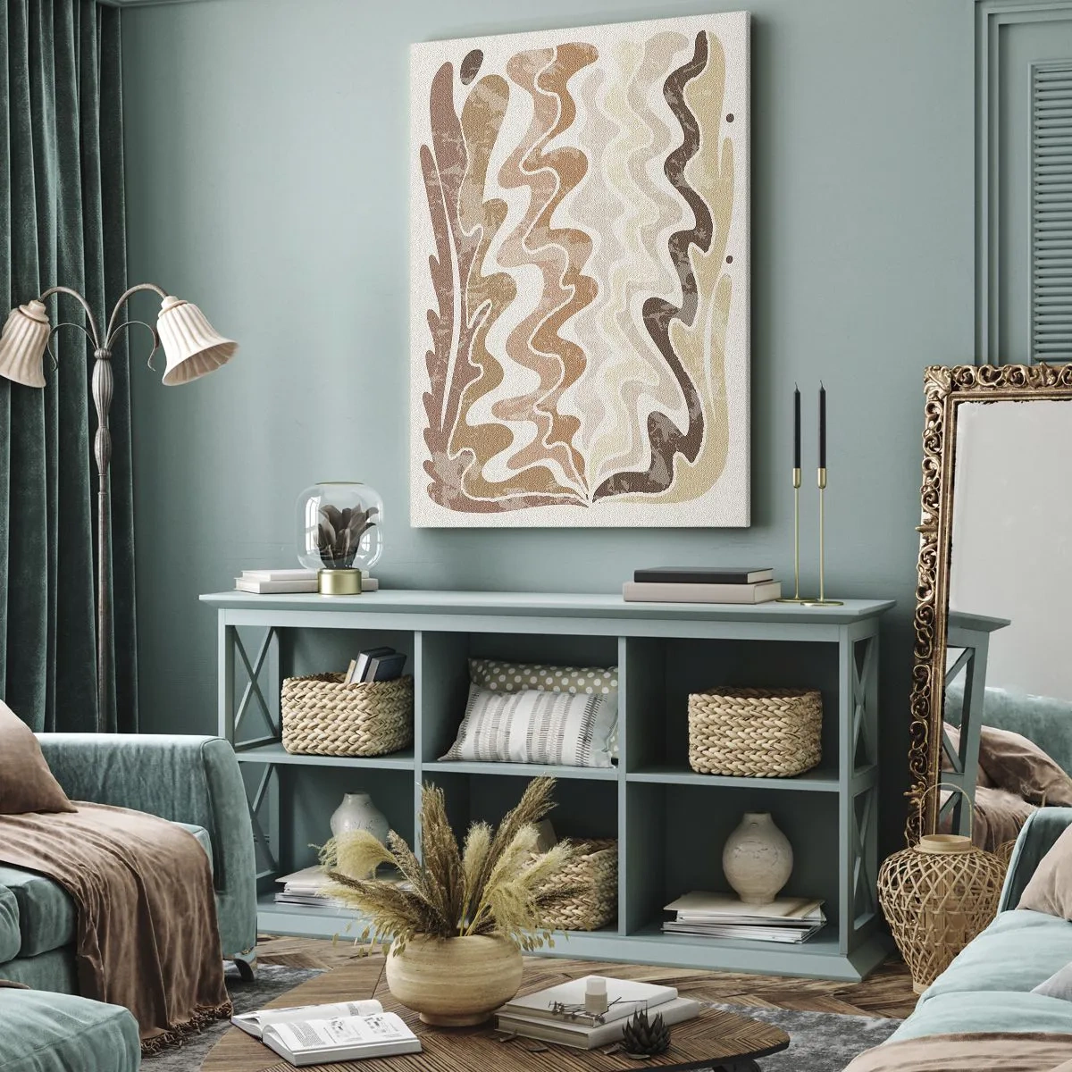 Lærredstryk - Billede på lærred - God energi - gode følelser - 50x70 cm