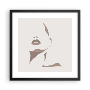 Plakat i sort ramme - Skabt af lys og skygge - 40x40 cm