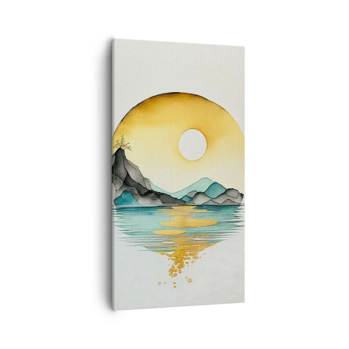 Lærredstryk - Billede på lærred - I en cirkel af skønhed - 55x100 cm