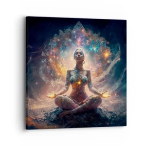 Lærredstryk - Billede på lærred - Flow af god energi - 30x30 cm