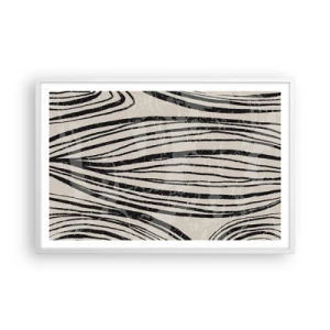 Plakat i hvid ramme - Et spild af linjer - 91x61 cm