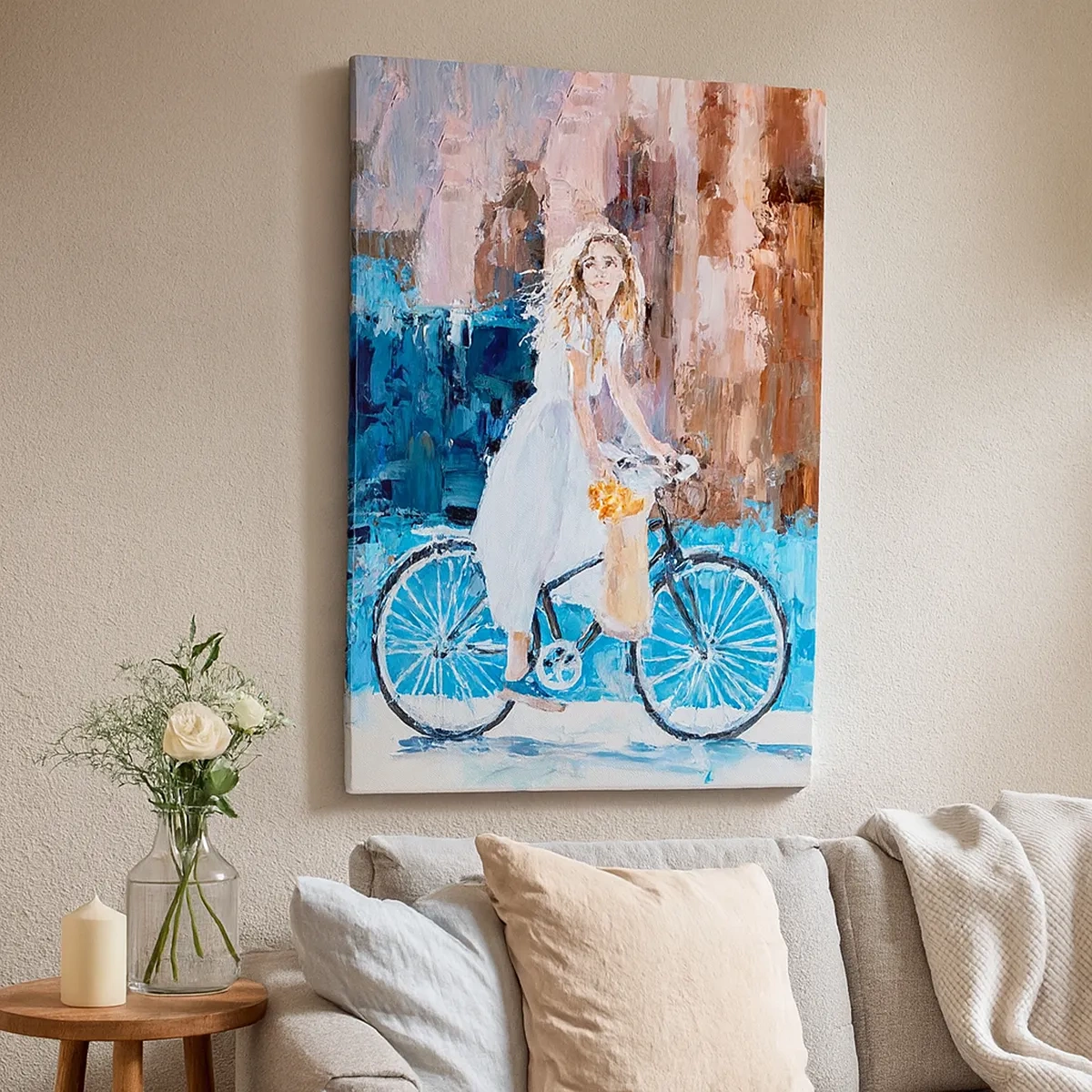 Lærredstryk - Billede på lærred - Glæde om morgenen - 50x70 cm