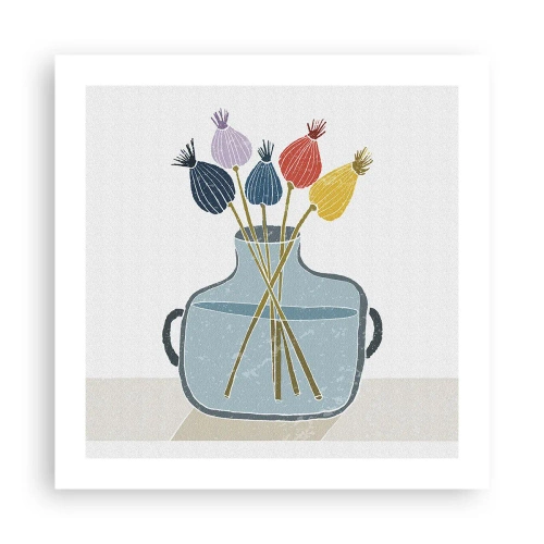 Plakat - Som et valmuefrø - 50x50 cm