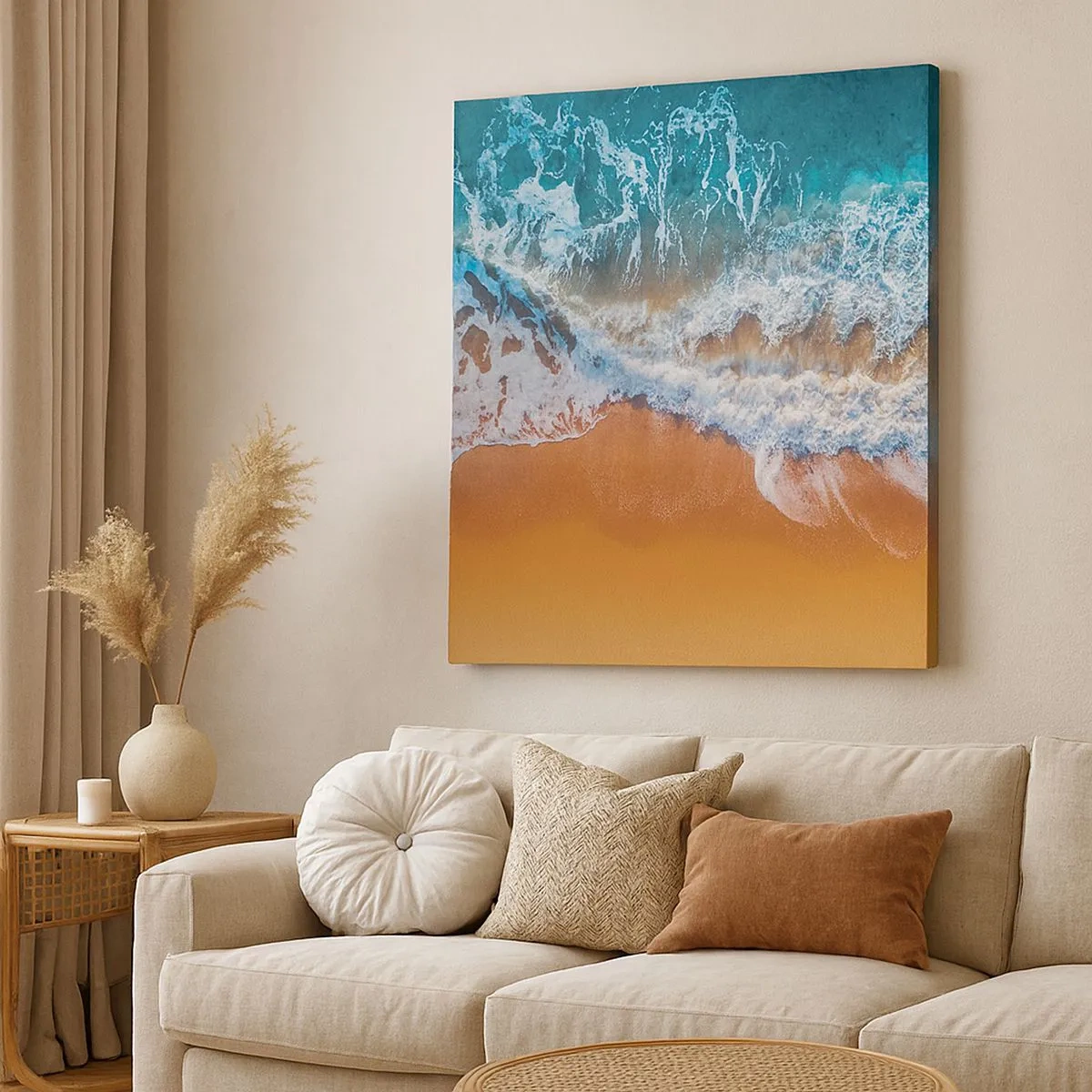 Lærredstryk - Billede på lærred - Altid i tandem - 30x30 cm