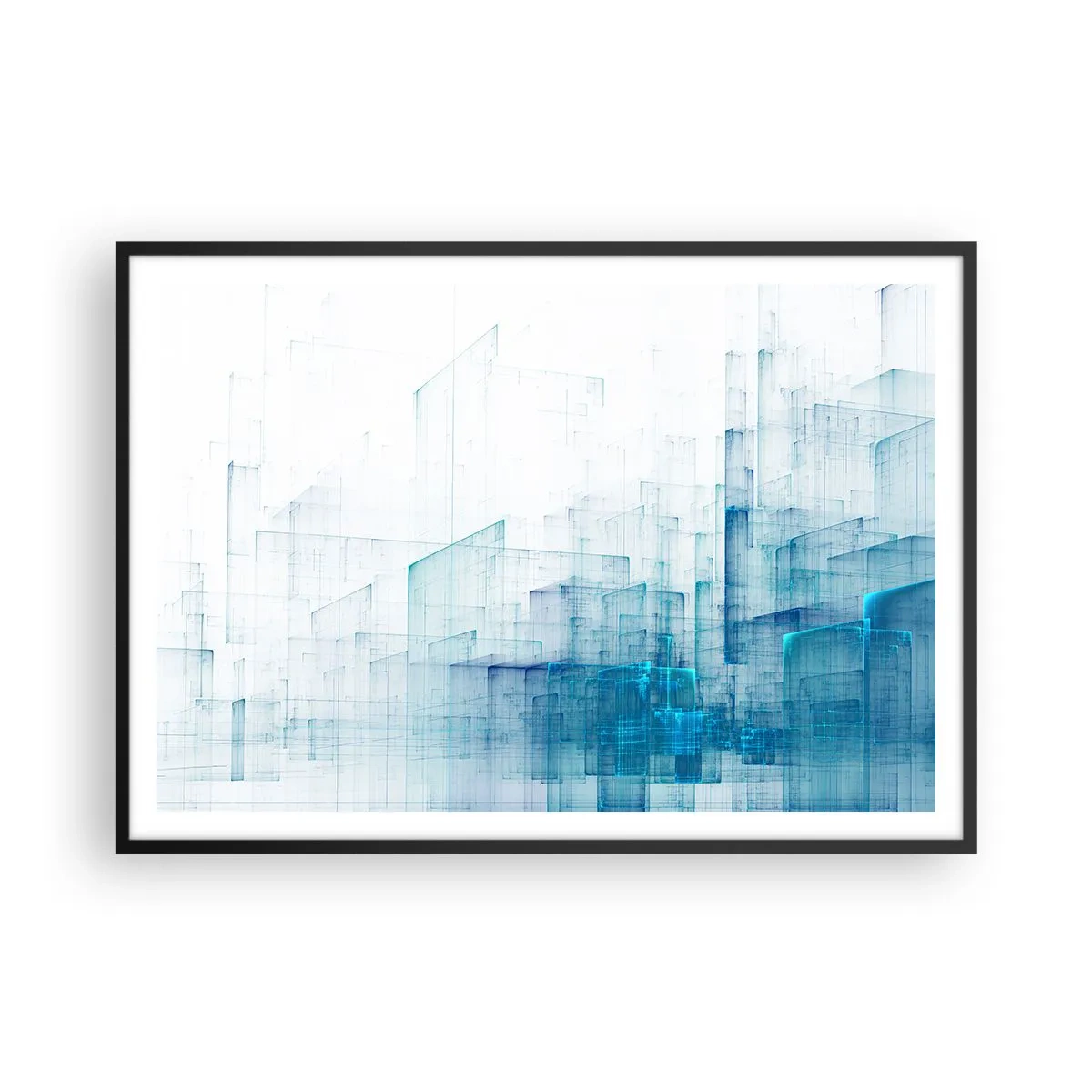 Plakat i sort ramme - Hvordan rummet blev til - 100x70 cm