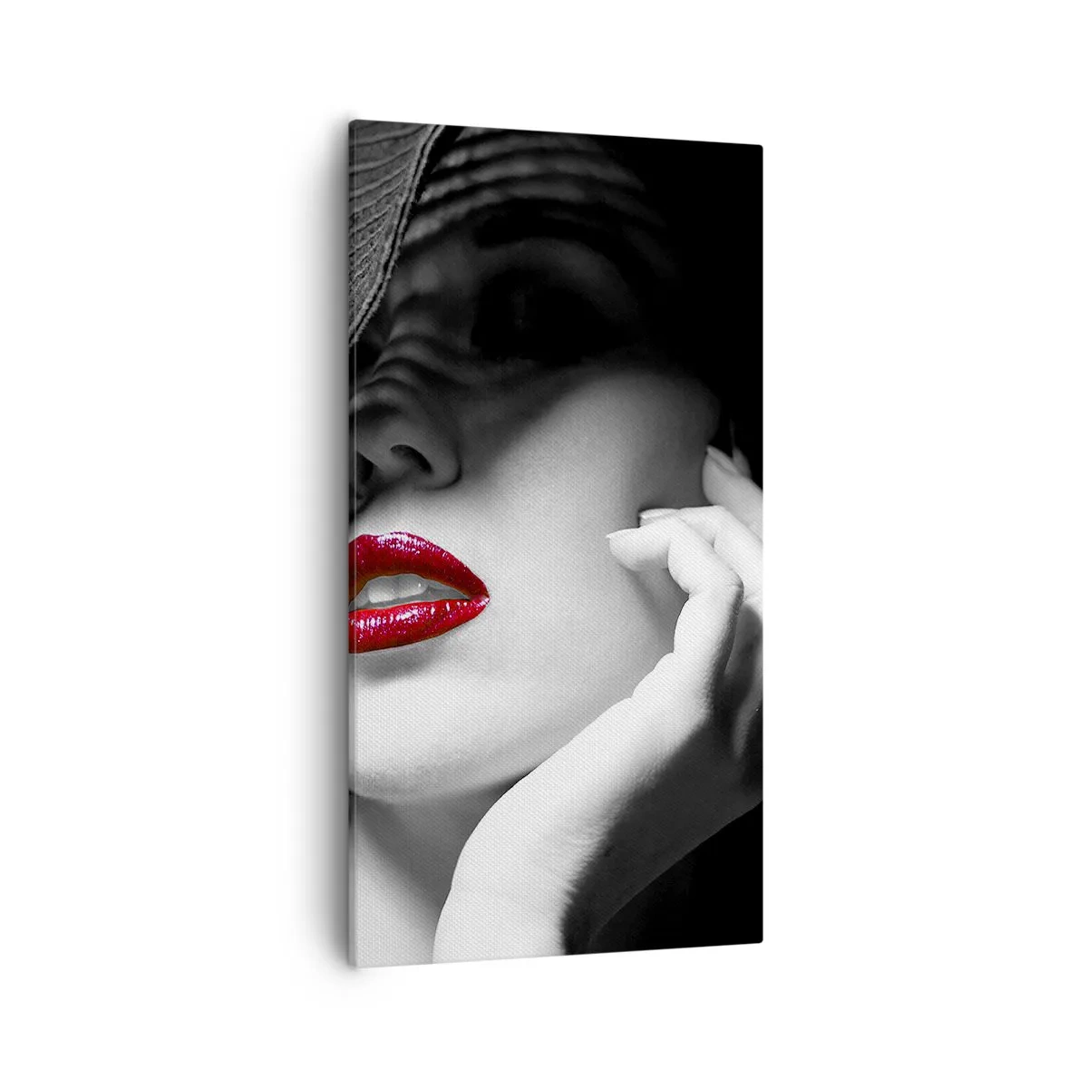 Lærredstryk - Billede på lærred - Studie i skarlagenrødt - 55x100 cm