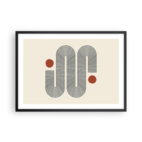Plakat i sort ramme - Fra start til slut - 70x50 cm