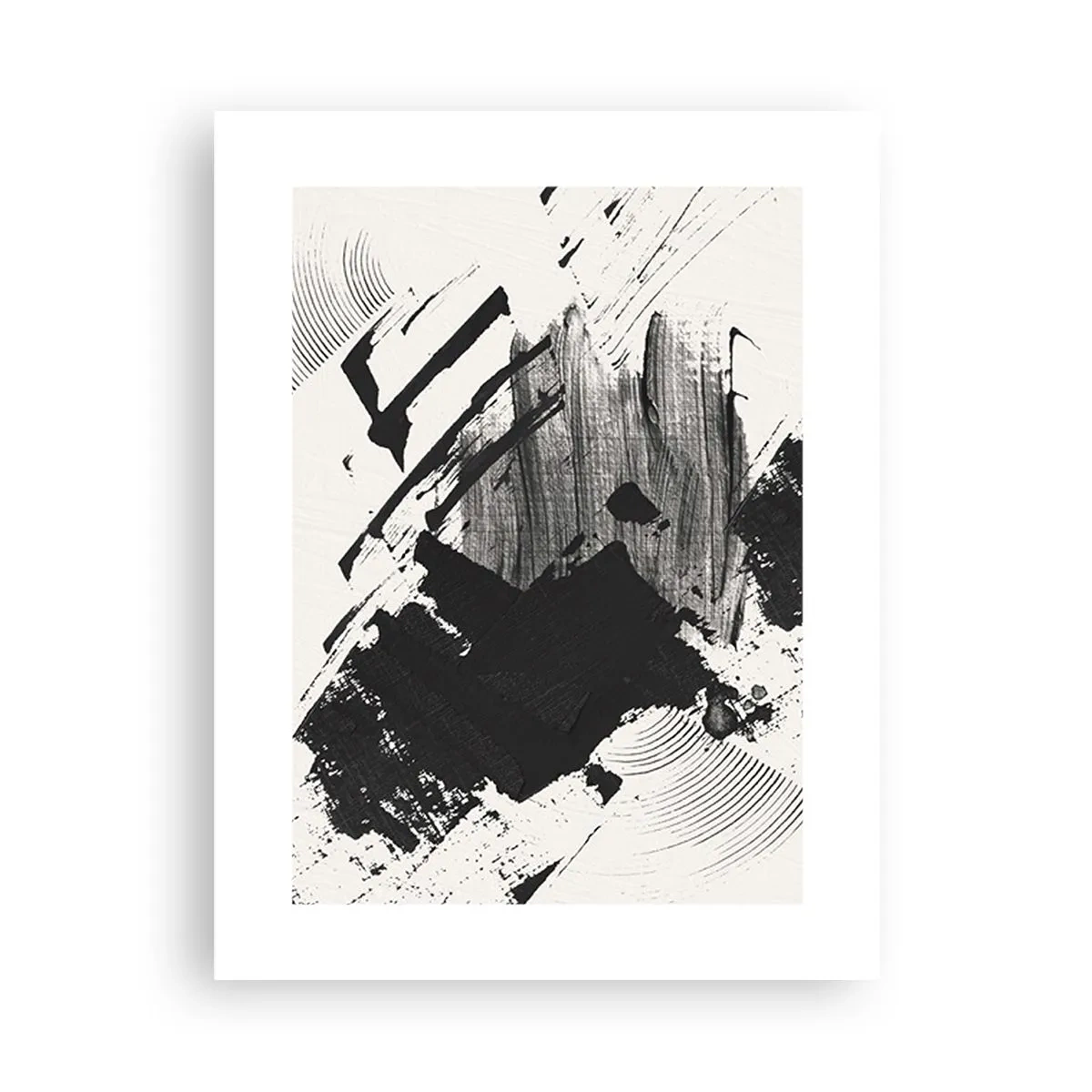 Plakat - Abstraktion - det sortes udtryk - 30x40 cm
