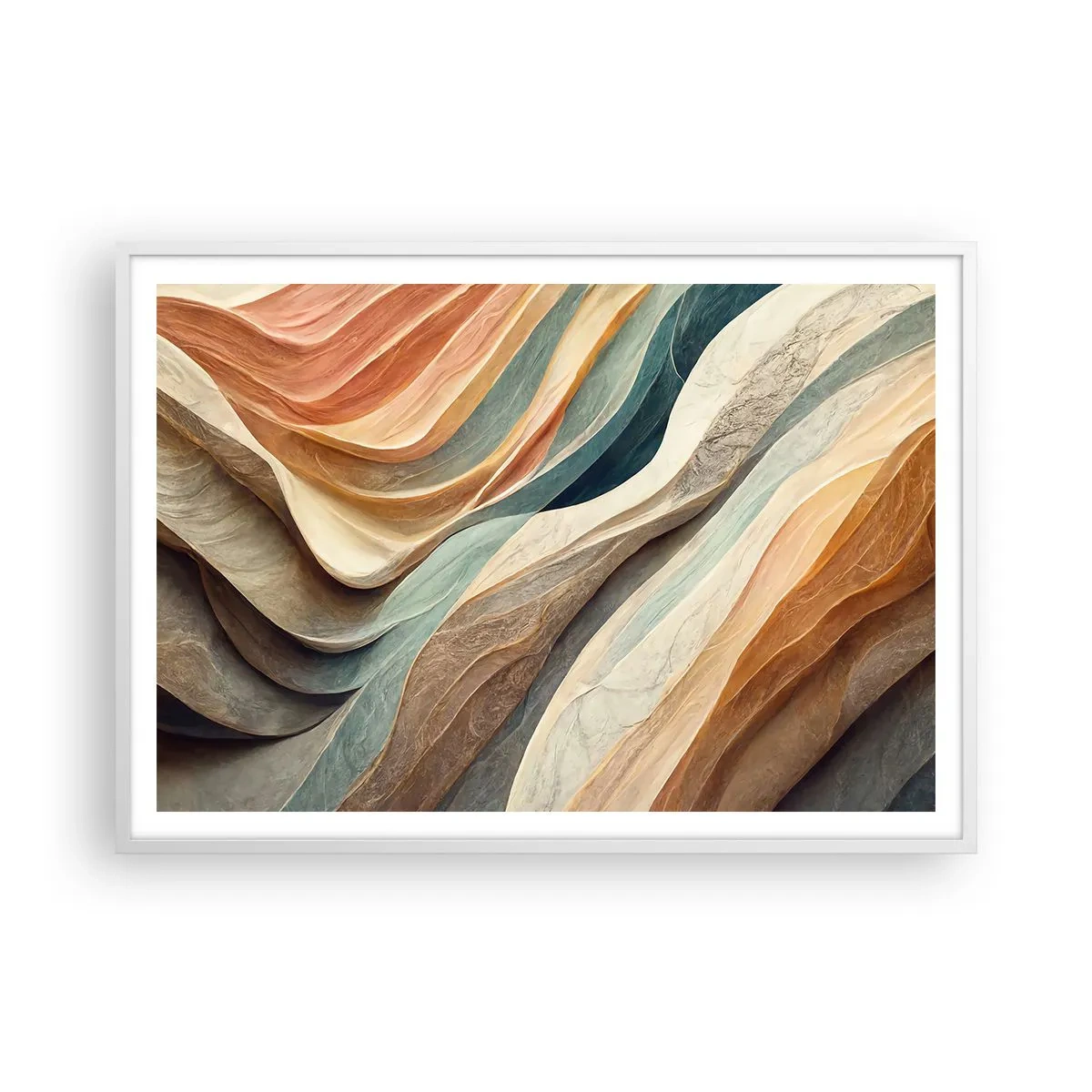 Plakat i hvid ramme - Øjeblikke før forandring - 100x70 cm