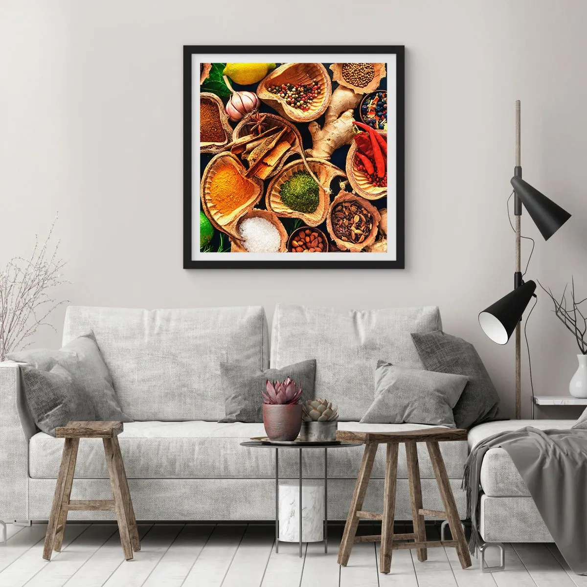 Plakat i sort ramme - Tag, hvad du vil have - 50x50 cm