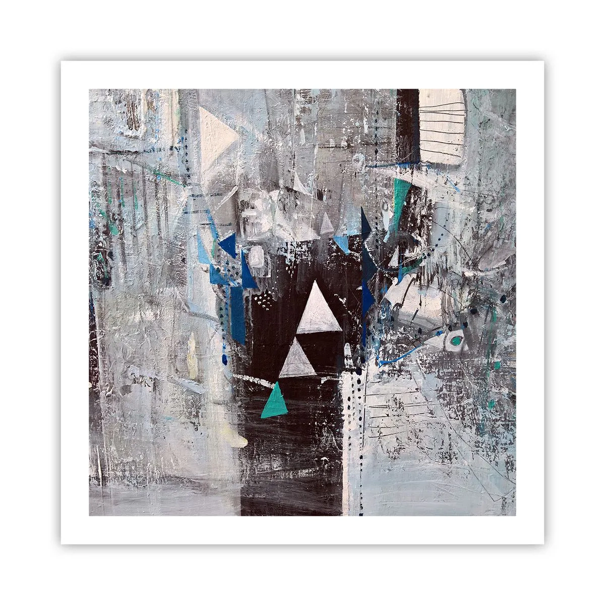 Plakat - Overordnet rækkefølge af trekanter - 60x60 cm