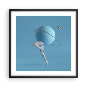 Plakat i sort ramme - Og planeterne går amok - 50x50 cm