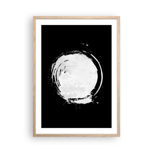 Plakat i ramme af lyst egetræ - Den gode vej ud - 50x70 cm