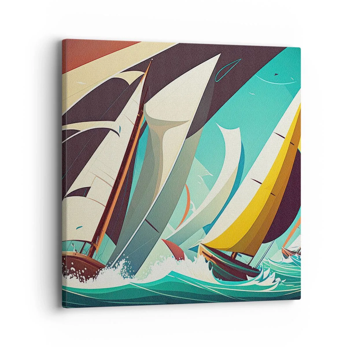 Lærredstryk - Billede på lærred - Tæt på og personligt med elementerne - 40x40 cm