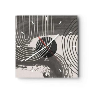 Vægur, Uret - Oval vinder - 30x30 cm