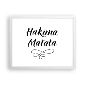 Plakat i hvid ramme - Bedste råd - 50x40 cm