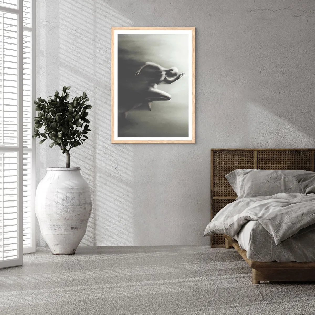 Plakat i ramme af lyst egetræ - Ustoppelig - 30x40 cm