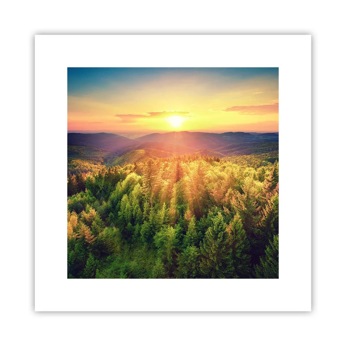 Plakat - Toppe og bjergtoppe - 30x30 cm