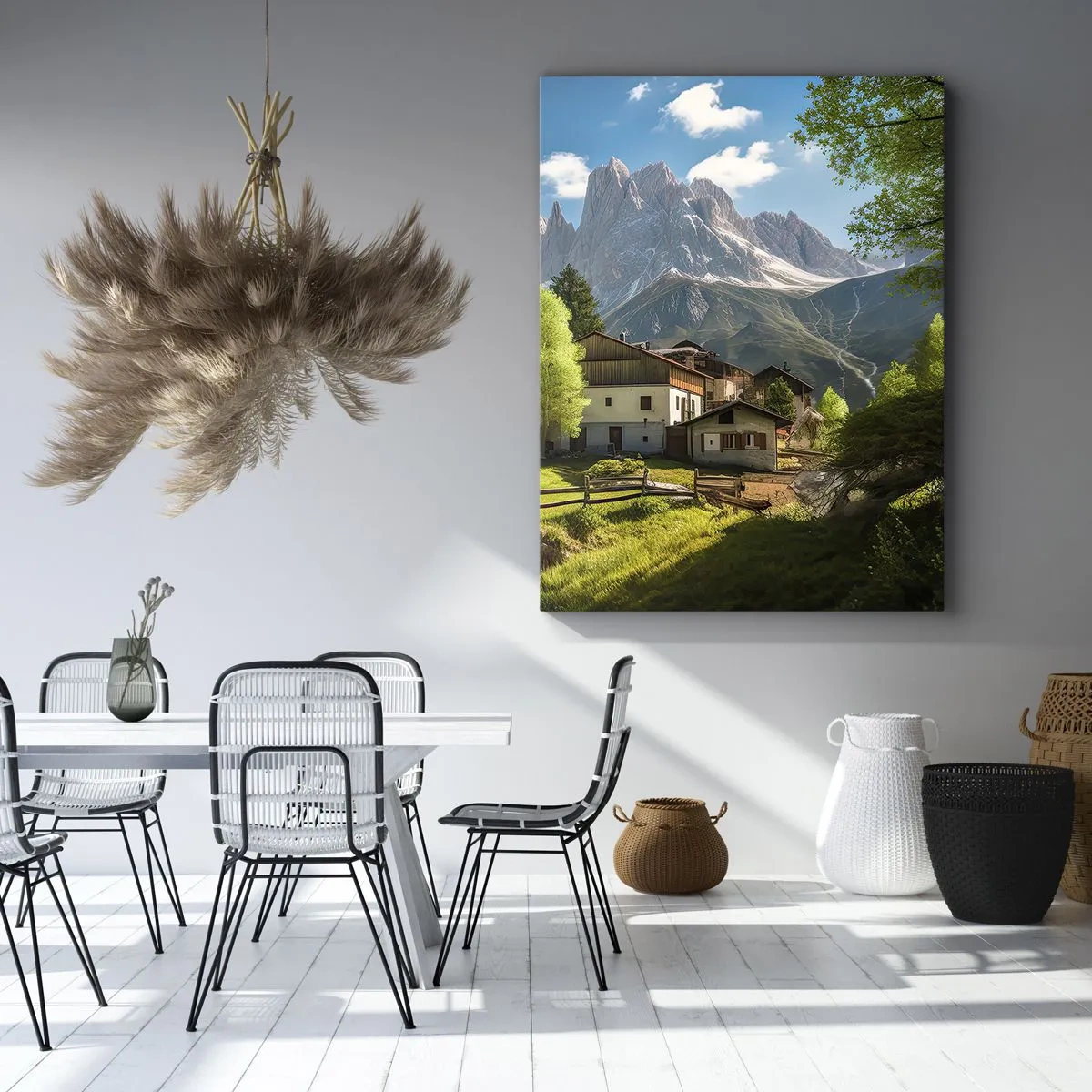 Lærredstryk - Billede på lærred - Alpeidyl - 50x70 cm