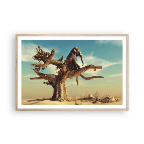 Plakat i ramme af lyst egetræ - Et nyt synspunkt - 91x61 cm