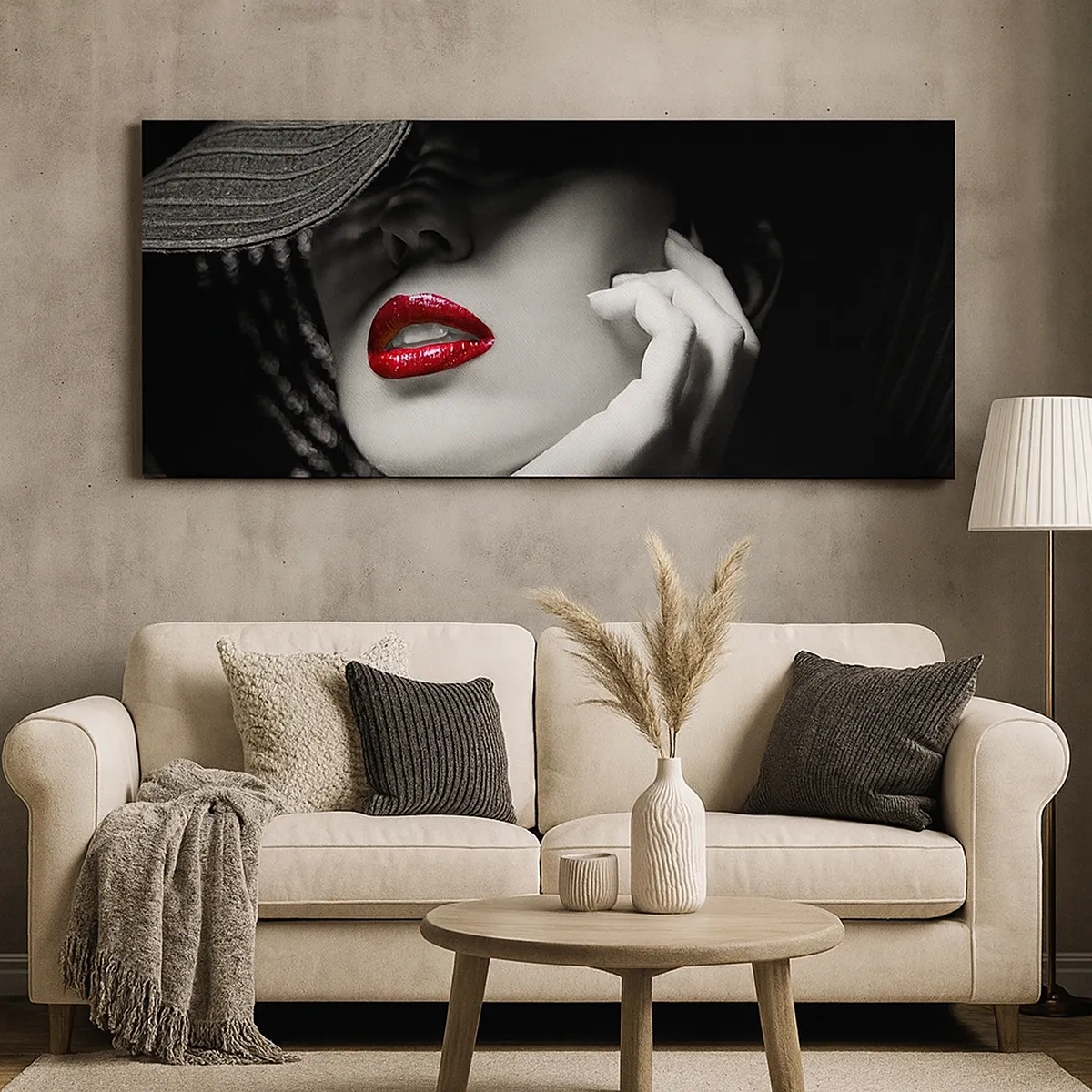 Lærredstryk - Billede på lærred - Studie i skarlagenrødt - 30x30 cm