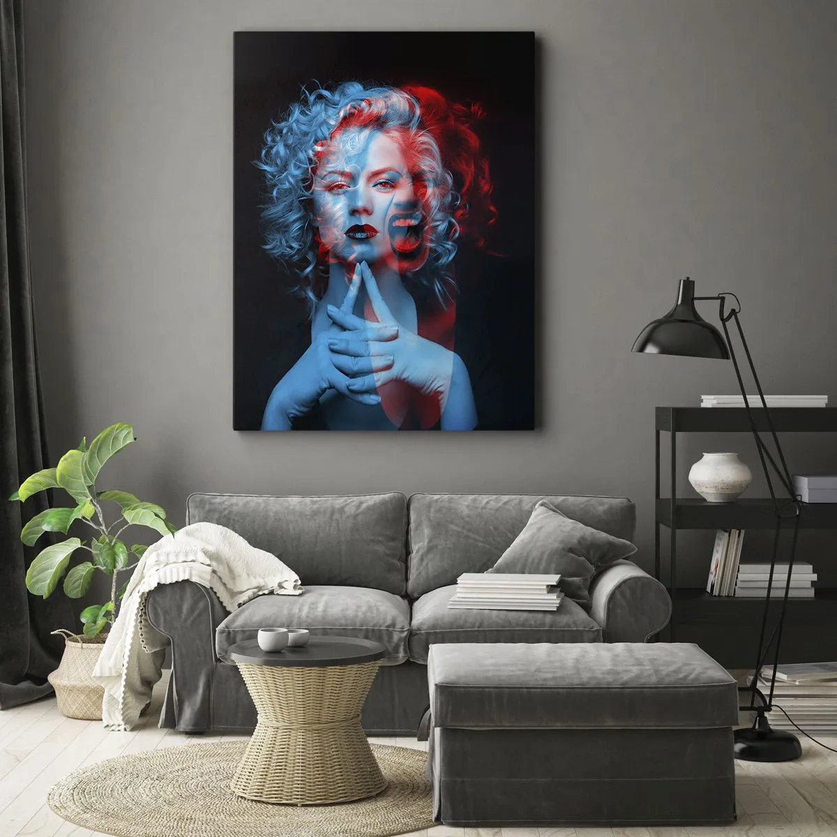 Lærredstryk - Billede på lærred - Alter ego - 55x100 cm