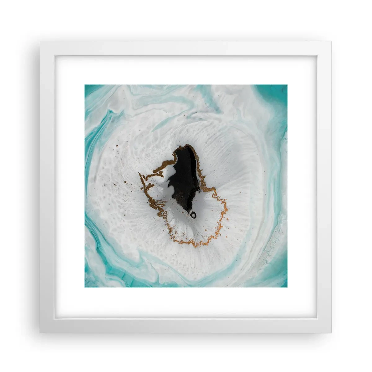 Plakat i hvid ramme - Kom indenfor - 30x30 cm