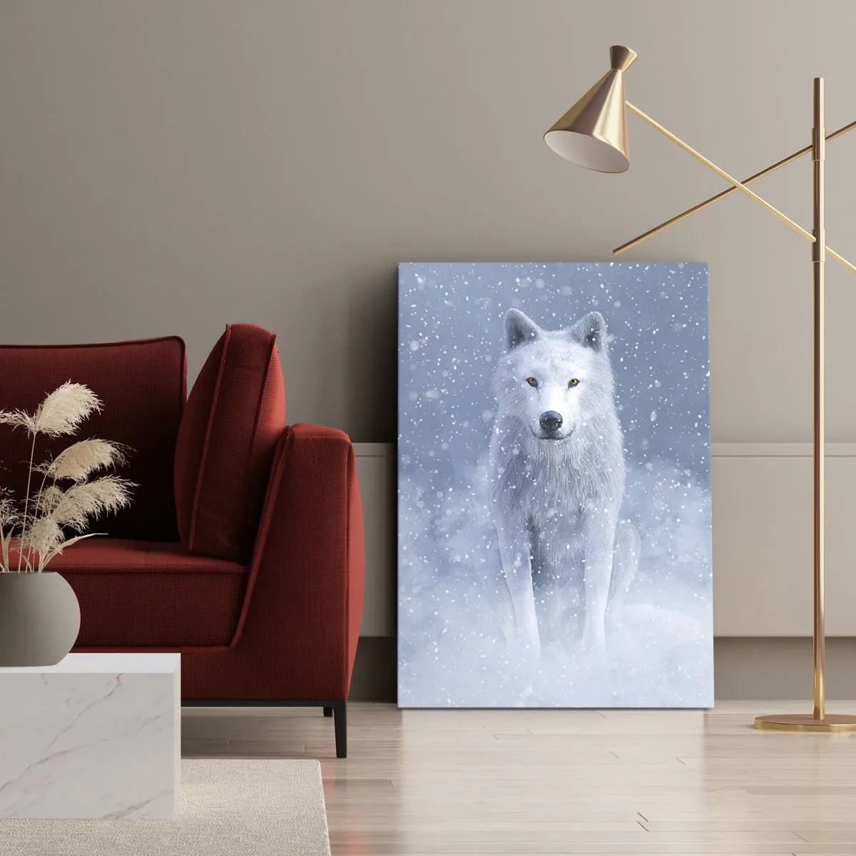 Lærredstryk - Billede på lærred - I vinterens ånd - 50x70 cm