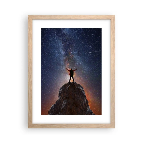 Plakat i ramme af lyst egetræ - Magten er hos mig! - 30x40 cm