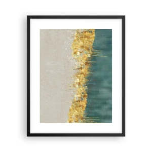 Plakat i sort ramme - Den gyldne grænse - 40x50 cm