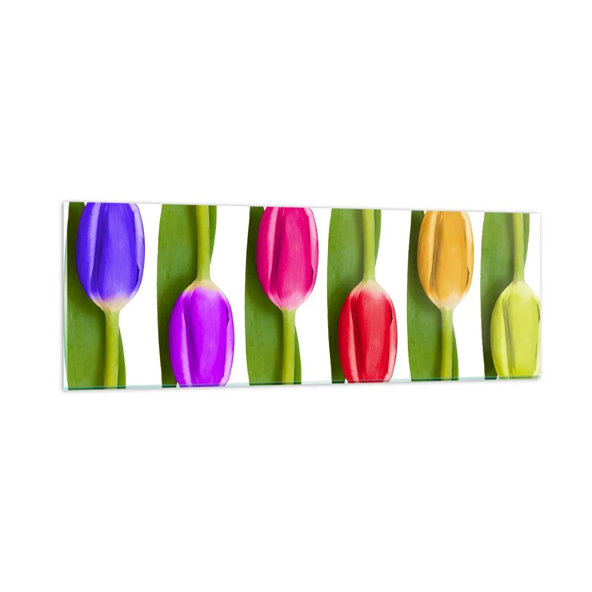 Billede på glas - Regnbuesammensætning - 90x30 cm