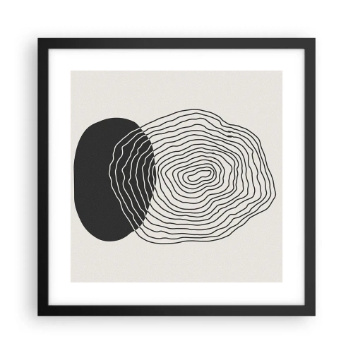 Plakat i sort ramme - Varighed og vibration - 40x40 cm