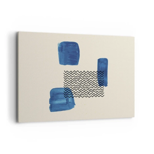 Lærredstryk - Billede på lærred - Abstrakt kvartet - 120x80 cm