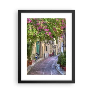 Plakat i sort ramme - En blomstrende gyde - 30x40 cm
