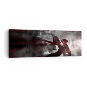 Lærredstryk - Billede på lærred - I jazzens dampe - 90x30 cm