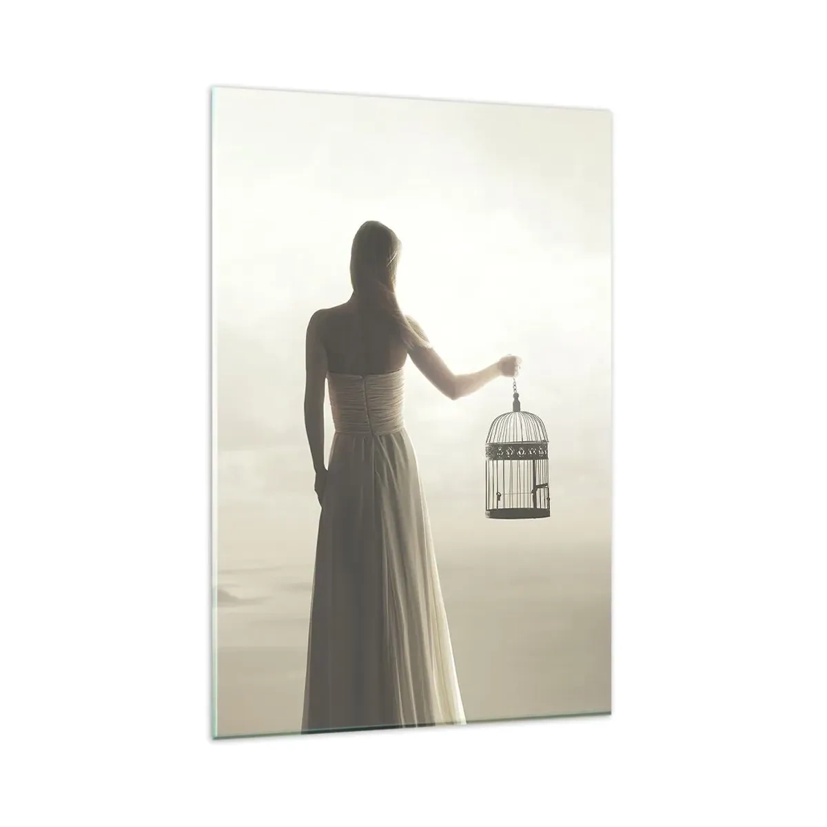 Billede på glas - Vær fri - 80x120 cm