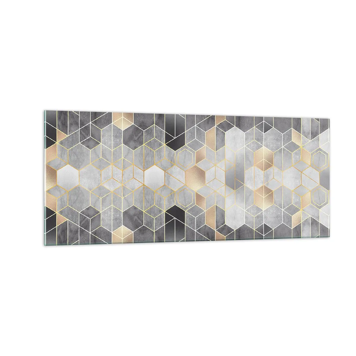 Billede på glas - Sammensætning af diamanter - 100x40 cm