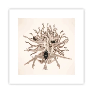 Plakat - Blomstrende i dans - 30x30 cm