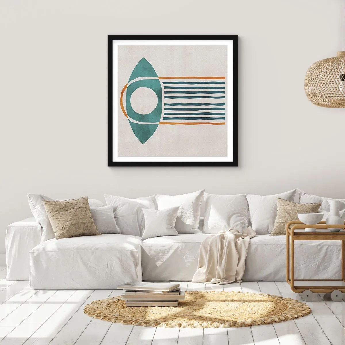 Plakat i sort ramme - Tegn og ritualer - 30x30 cm