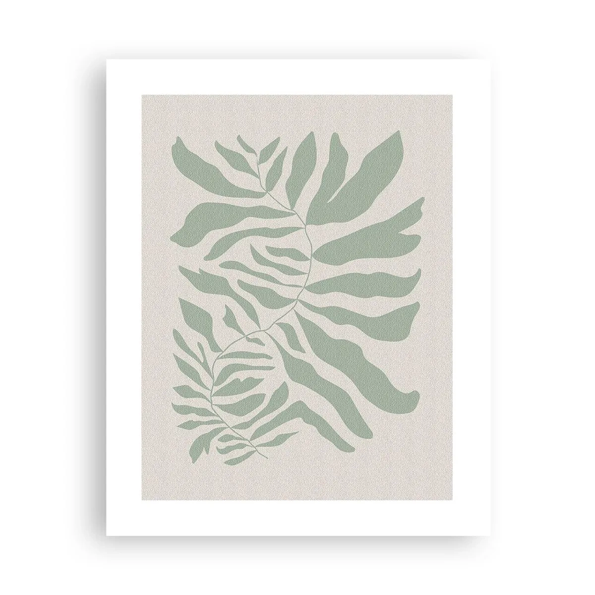 Plakat - Smaragdgrøn gren - 40x50 cm