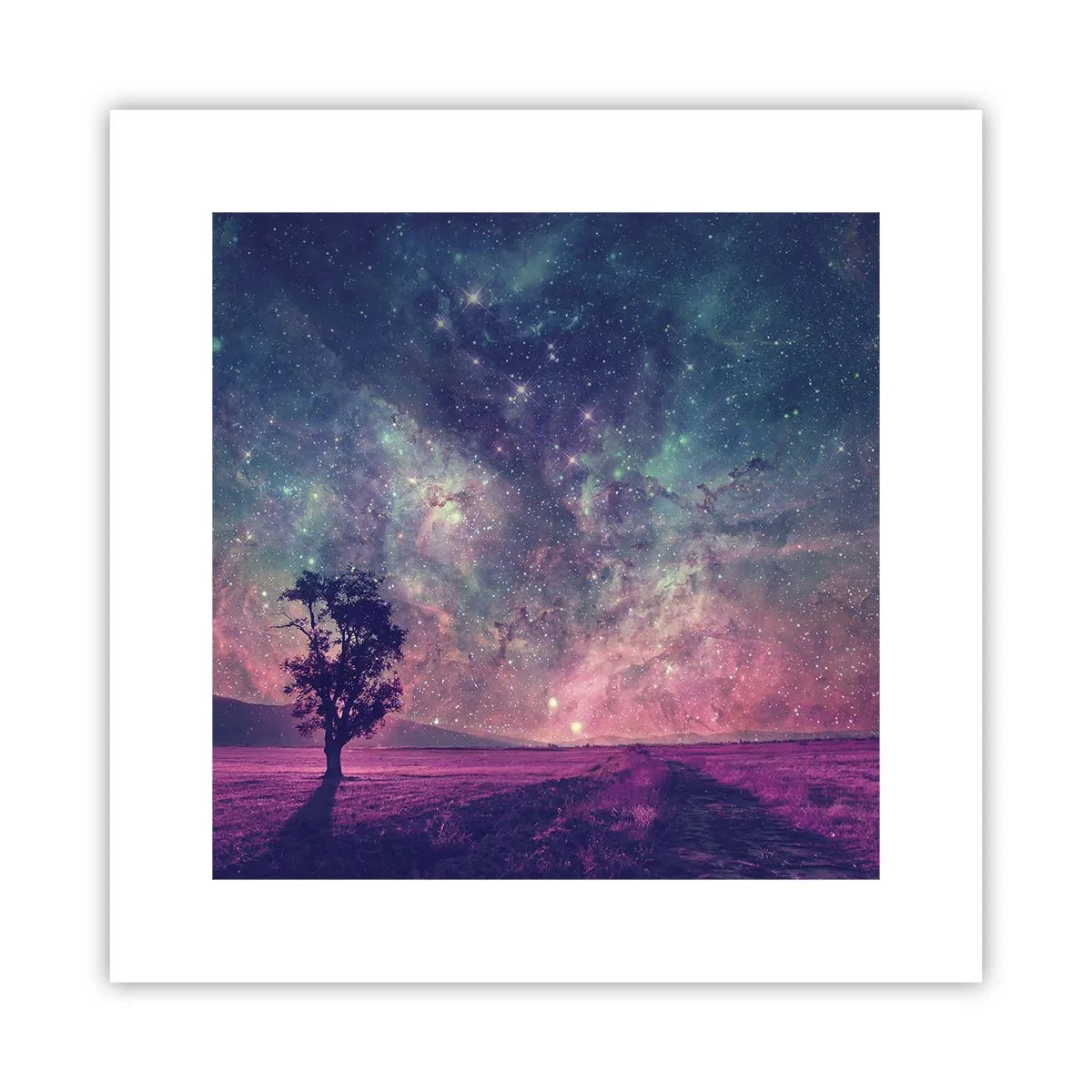 Plakat - Under en magisk himmel - 30x30 cm