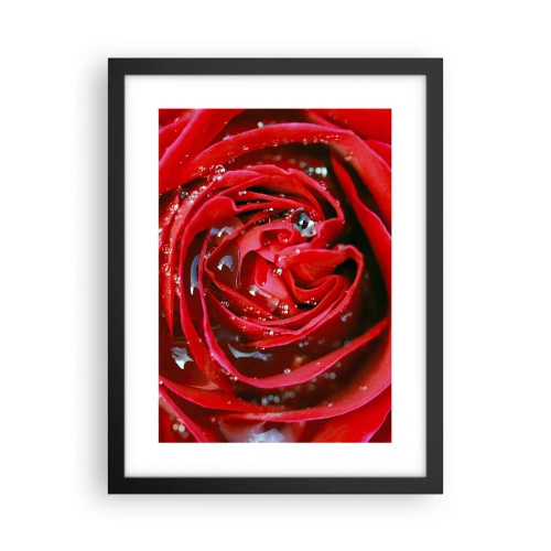 Plakat i sort ramme - I dråber af dug - 30x40 cm
