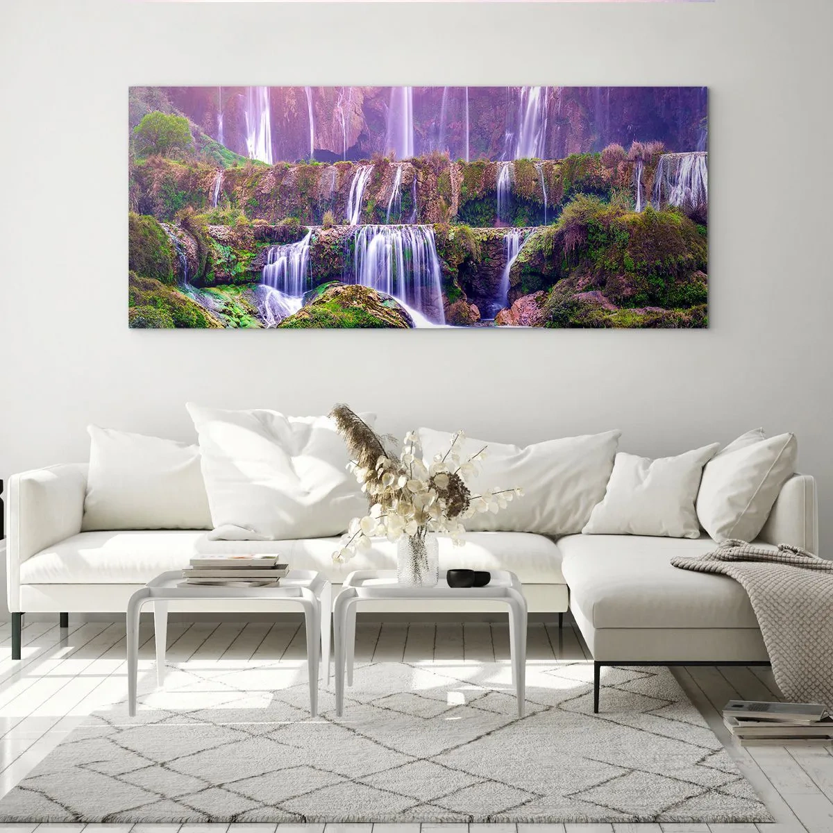 Billede på glas - Trappe til himlen - 160x50 cm