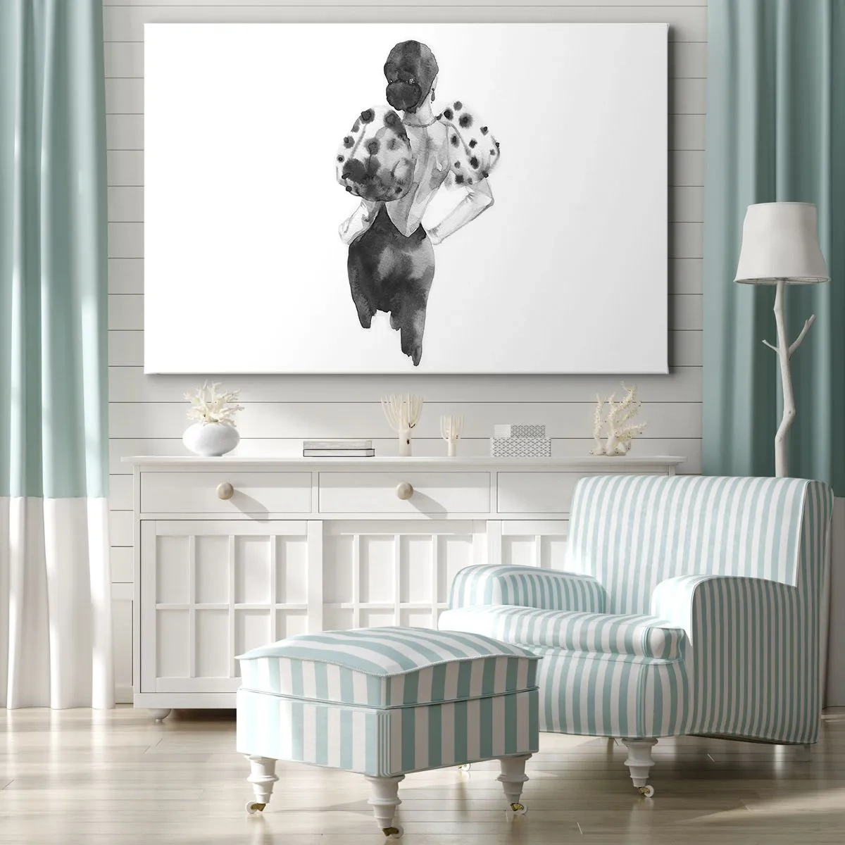 Lærredstryk - Billede på lærred - Den gik lige forbi - 120x80 cm