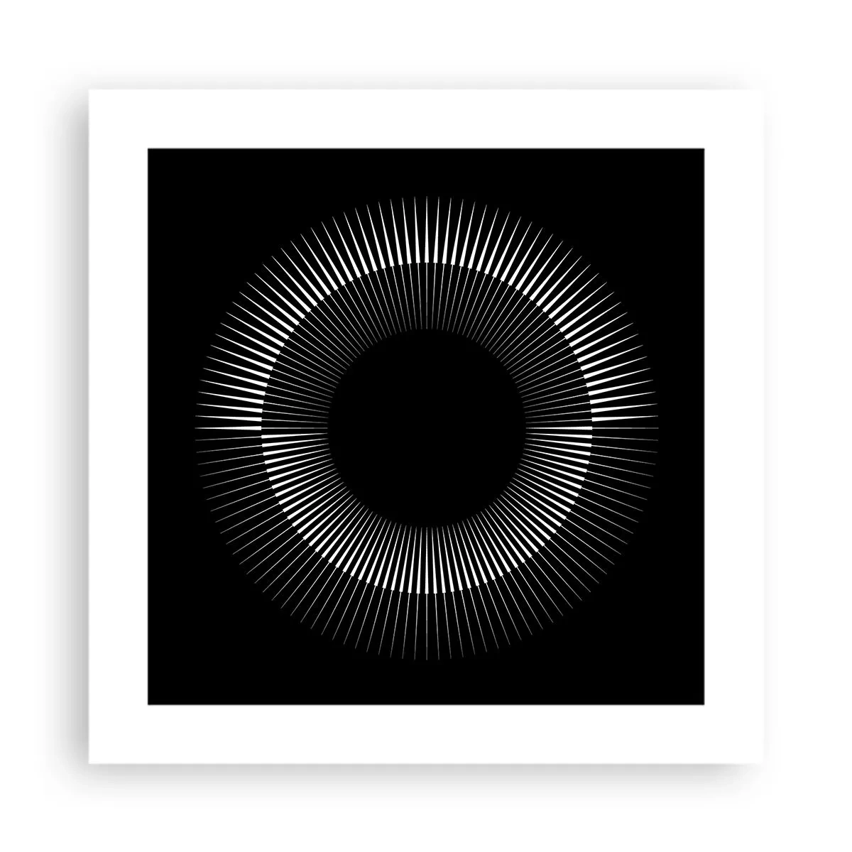 Plakat - Sort sol - 40x40 cm